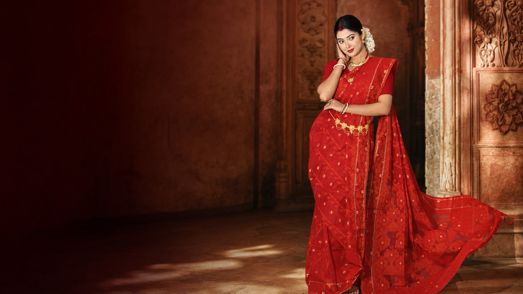 Half Silk Jamdani