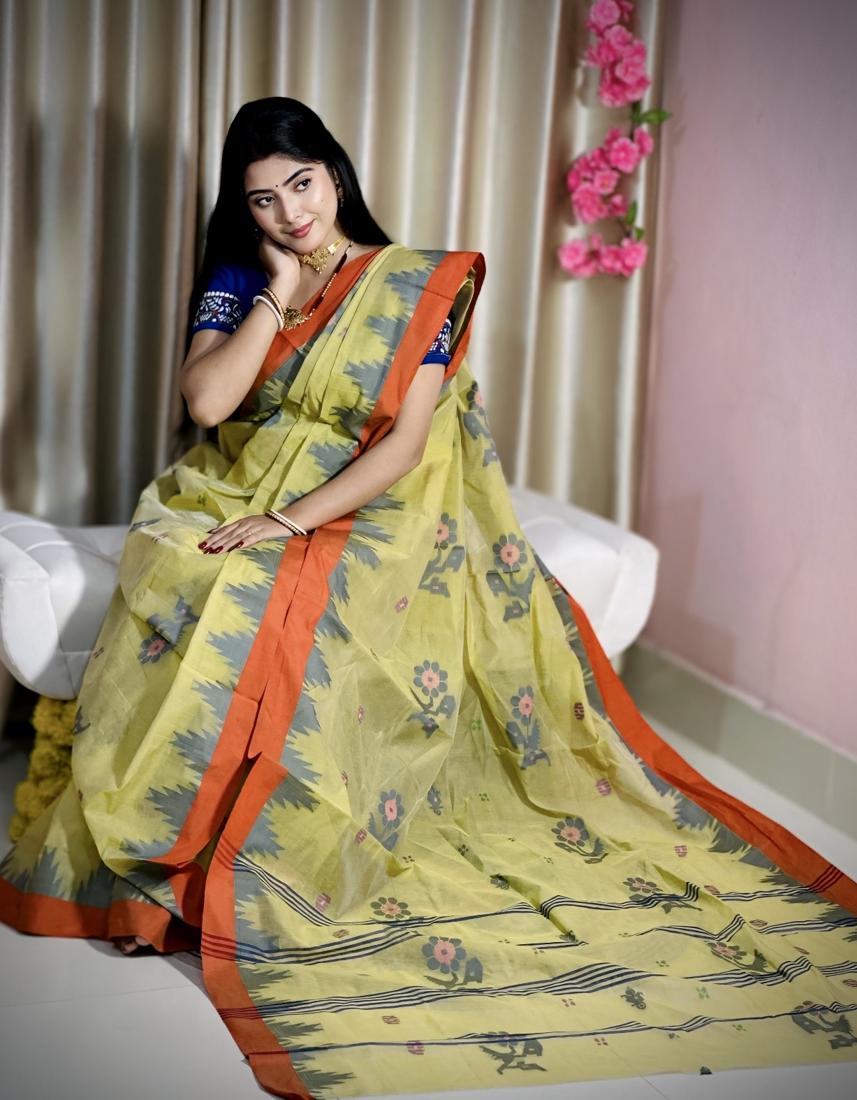 Maslise Half Silk Monipuri Saree M706
