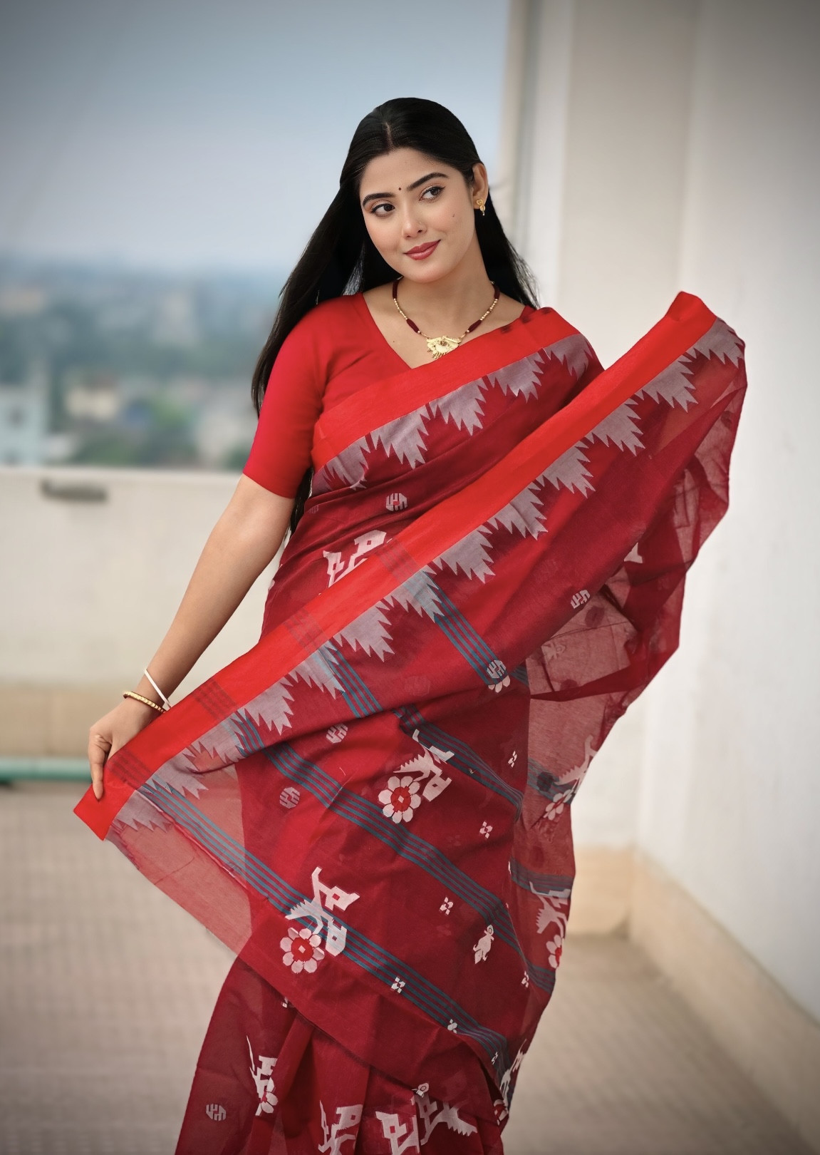 Maslise Half Silk Monipuri Saree M707