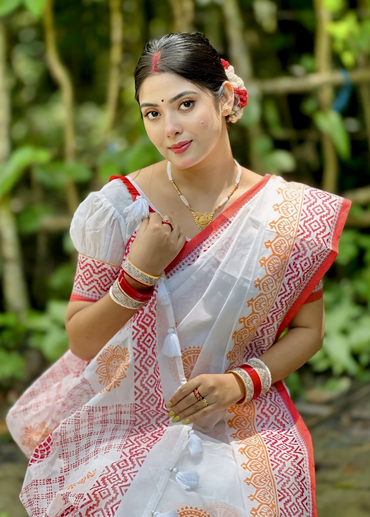 Half Silk Boutiqe Saree HB1001