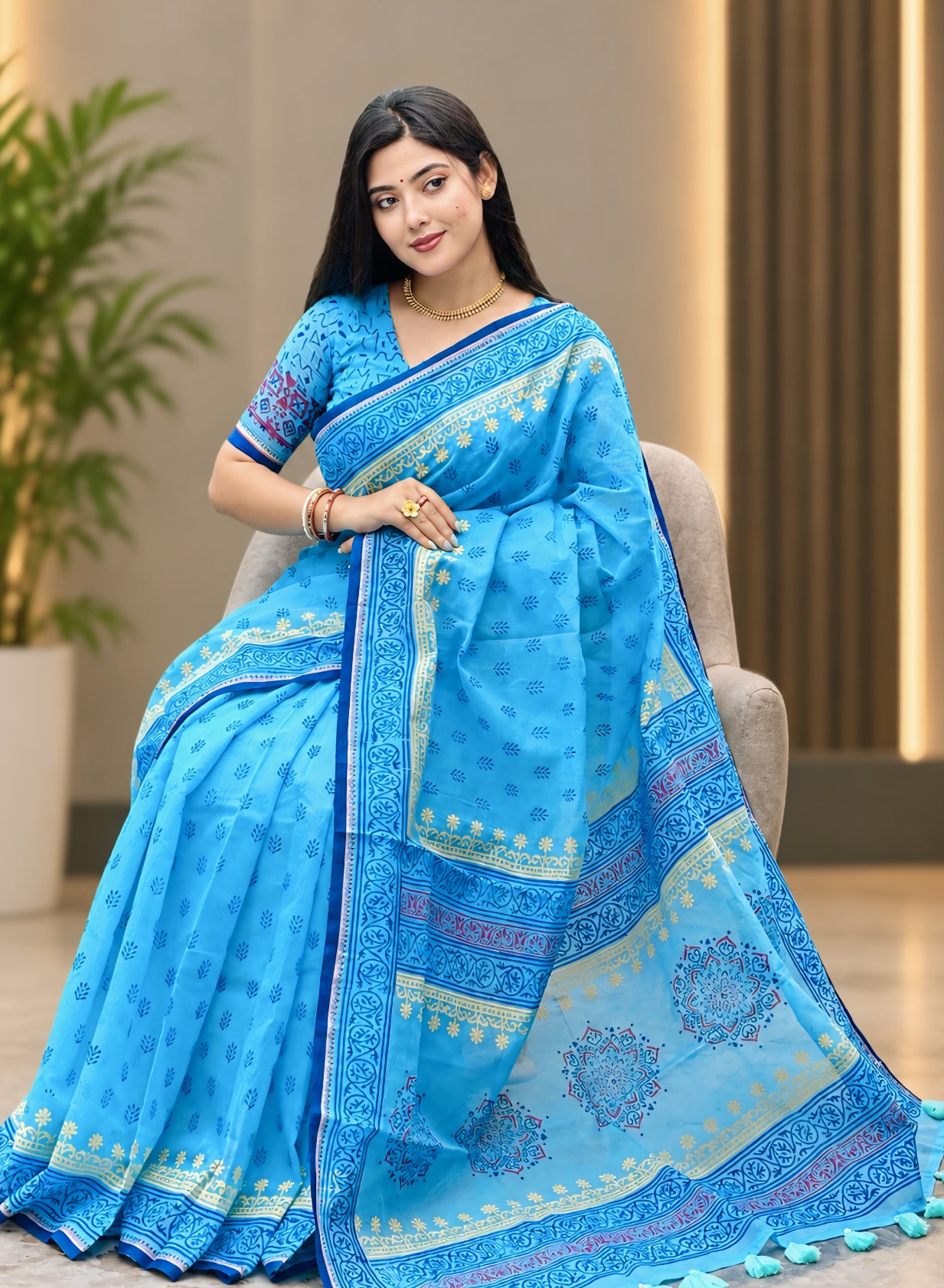 Half Silk Boutiqe Saree HB1006