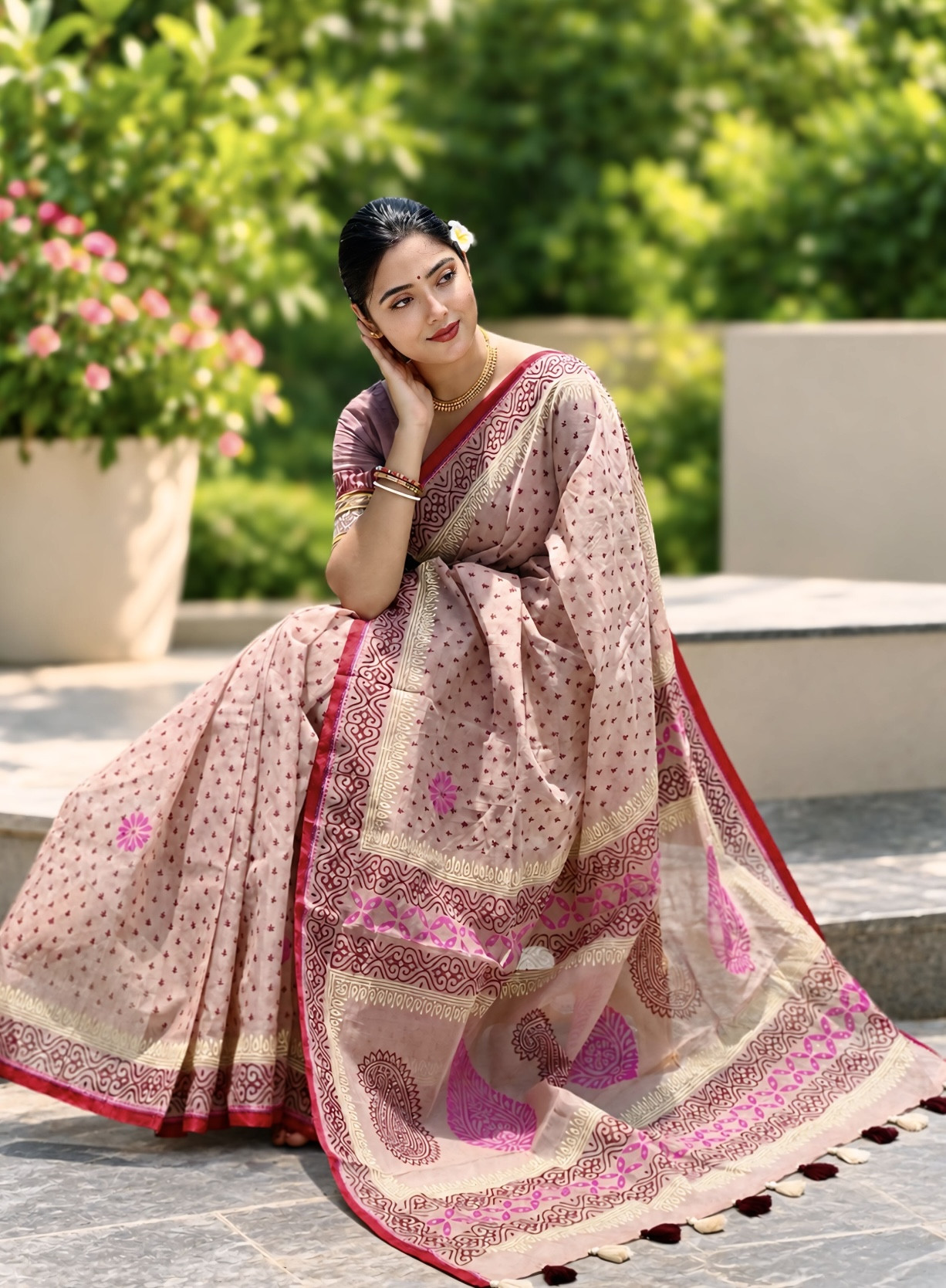 Half Silk Boutiqe Saree HB1007